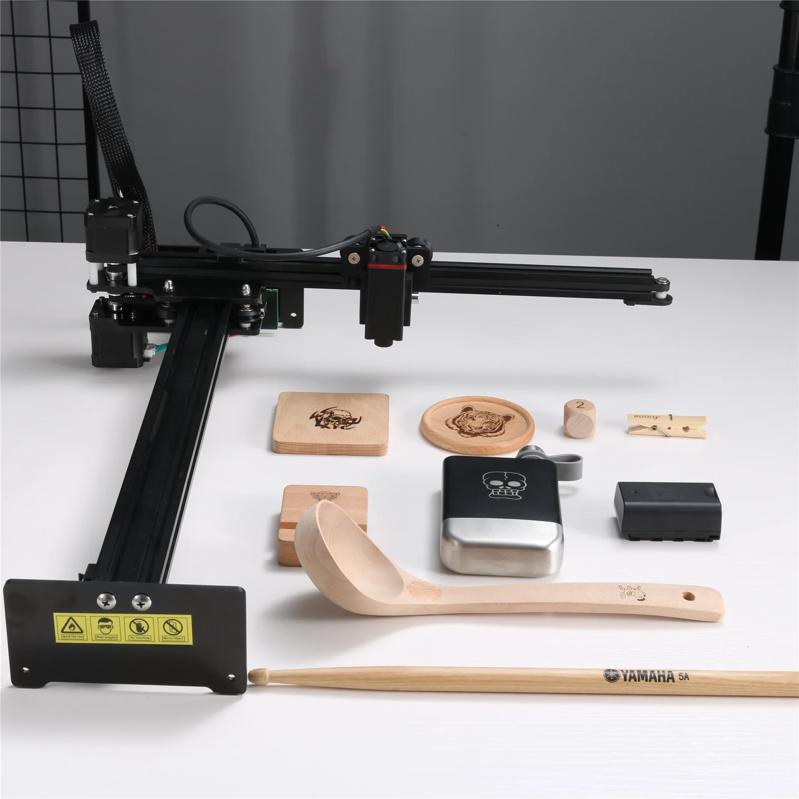 

NEJE 7w CNC Laser Engraver DIY Logo Mark Printer Cutter Engraving Machine Woodworking 420x255mm Engrave Range