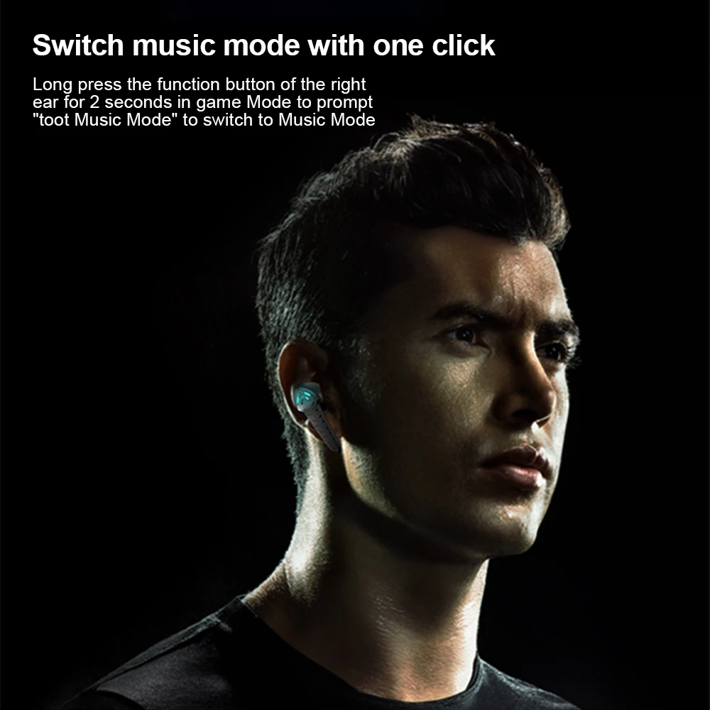 

TWS Bluetooth Earphones Stereo Wireless 5.0 Bluetooth Headphones Touch Control Noise Cancelling Gaming Headset New