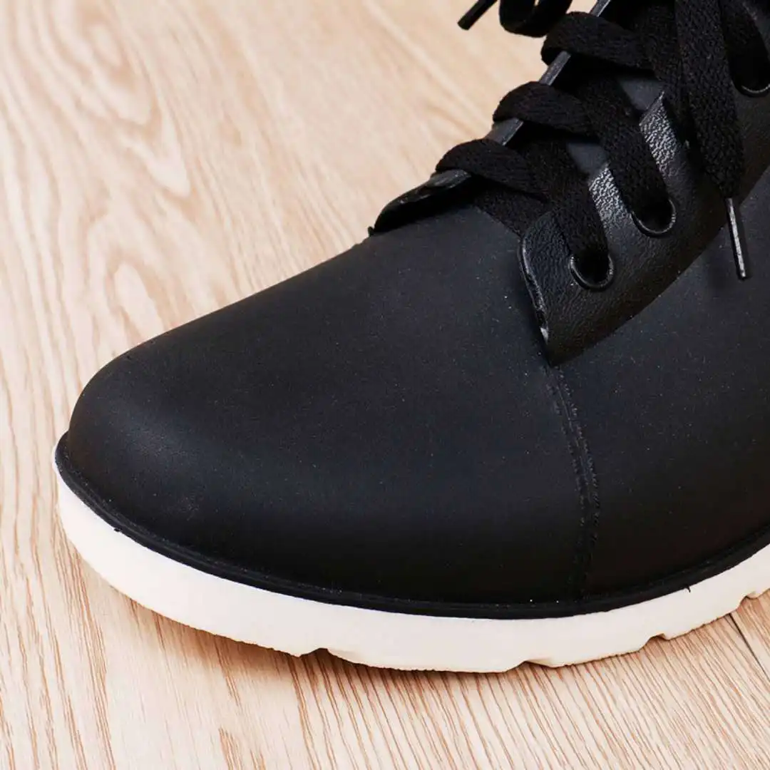 Мужские короткие резиновые сапоги с кружевом Резиновые непромокаемые Уличные