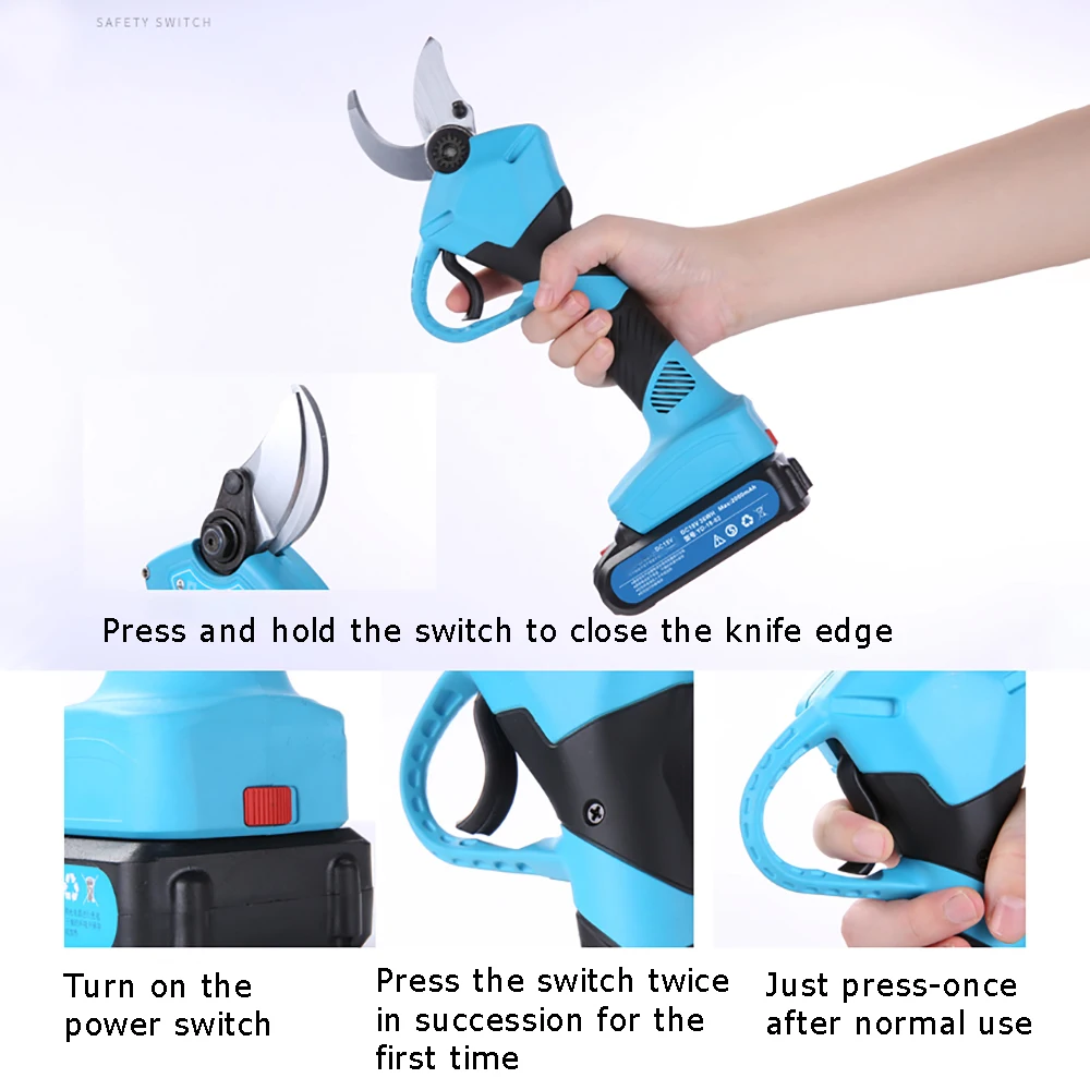 Беспроводной секатор для пальцев 21 в с защитой от ножниц литий-ионный