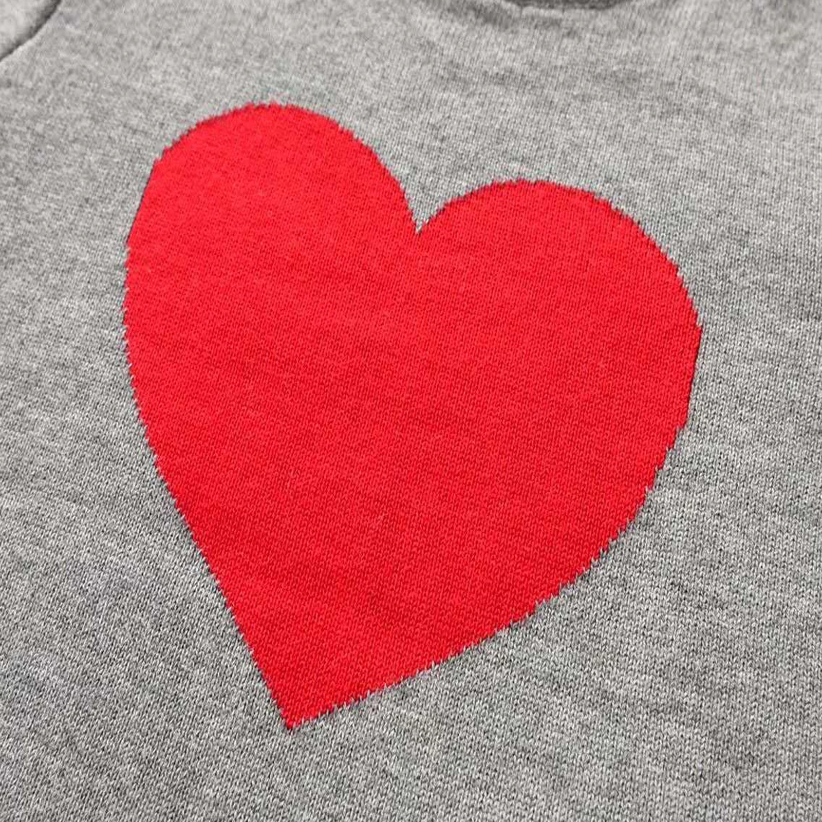 

Ma&Baby 18M-5Y Valentine's Day Toddler Kid Child Girls Knitted Dress Autumn Spring Long Sleeve Ruffles Heart Print A line Dress