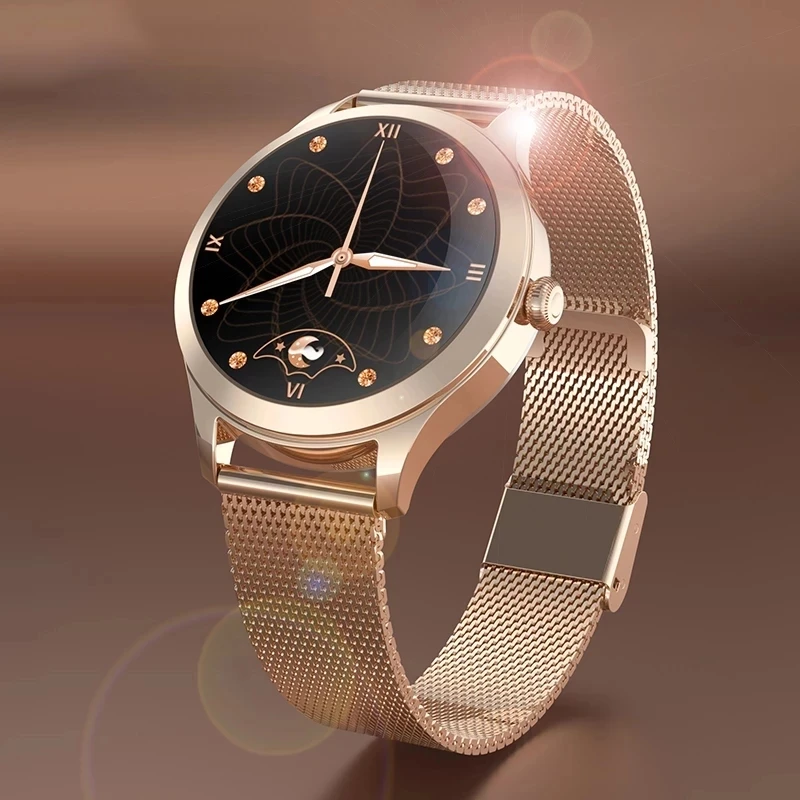 

2021 New Women Smart Watch Woman Fashion Watch Heart Rate Sleep Monitoring For Android IOS IP68 Waterproof Ladies Smartwatch+Box