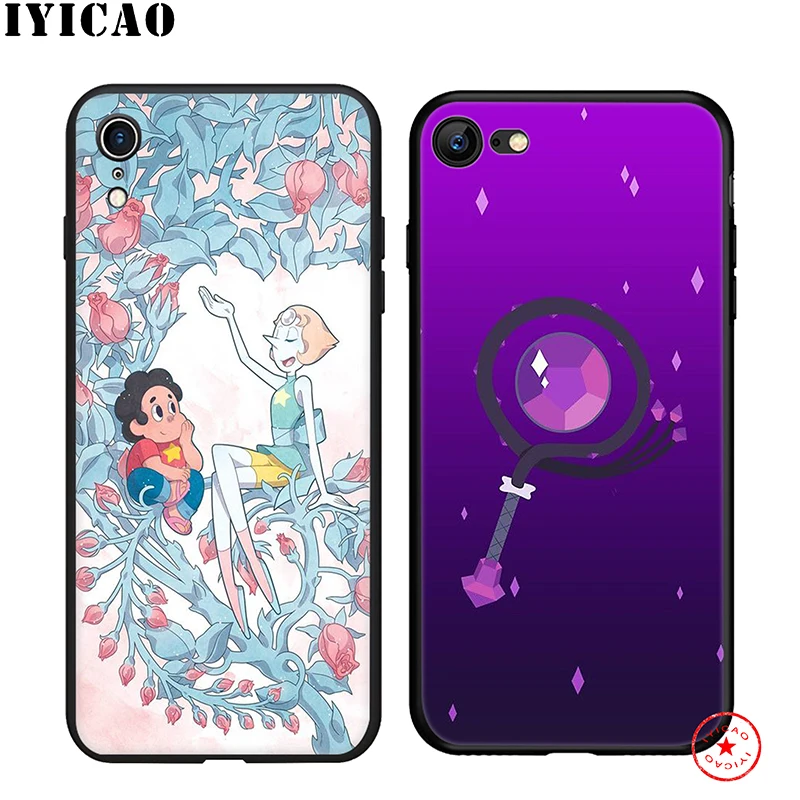 Мягкий чехол для телефона IYICAO Steven Universe с мультипликационным рисунком iPhone 11 Pro XR X XS