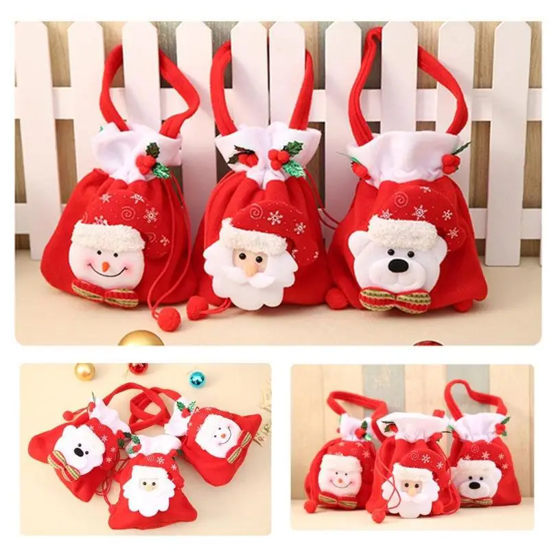 Конфетные подарочные сумки Горячая Распродажа для рождества Санта Клауса