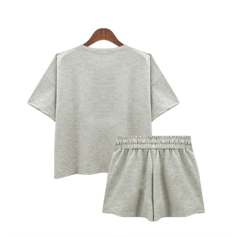 Женские спортивные костюмы повседневный комплект спортивной одежды футболка с