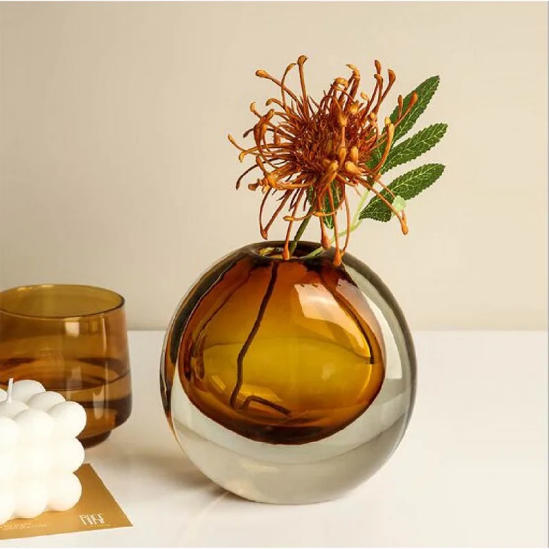 

Стекло ваза для украшения интерьера украшения Гостиная Цветочная композиция Цветы гидропоники обеденный стол Спальня украшение цветок