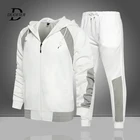 Мужской спортивный костюм из двух предметов, кофта и брюки, комплект одежды для спорта, европейские размеры, Осень-зима 2022