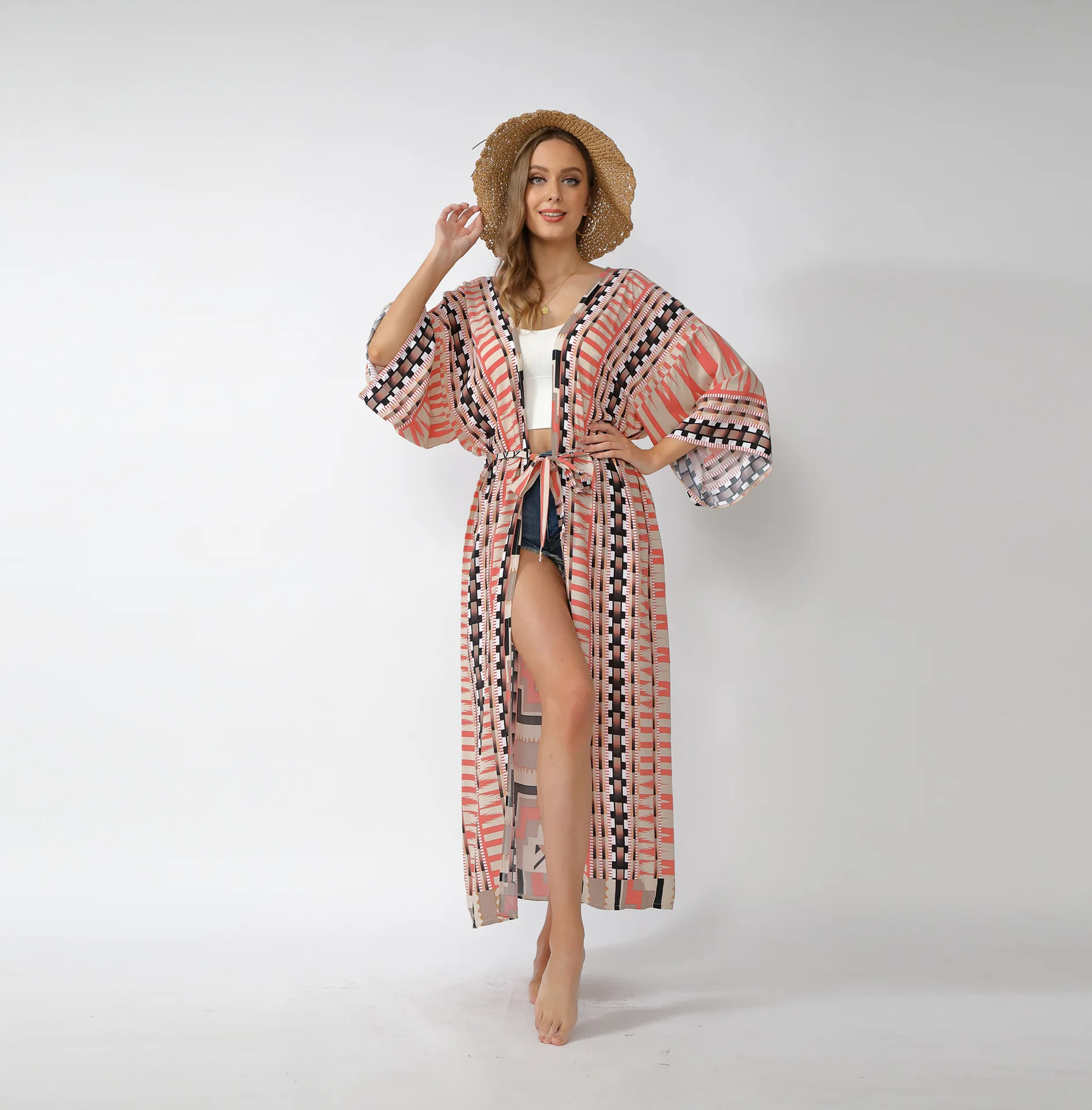 Японские кимоно Yukata кардиган модная блуза для женщин 2021 длинный хаори в