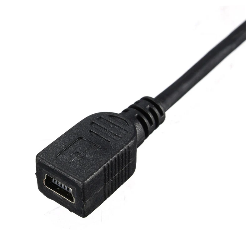 GPS Mini USB 5Pin 90 градусов левый угловой штыревой к женскому Удлинительный кабель для
