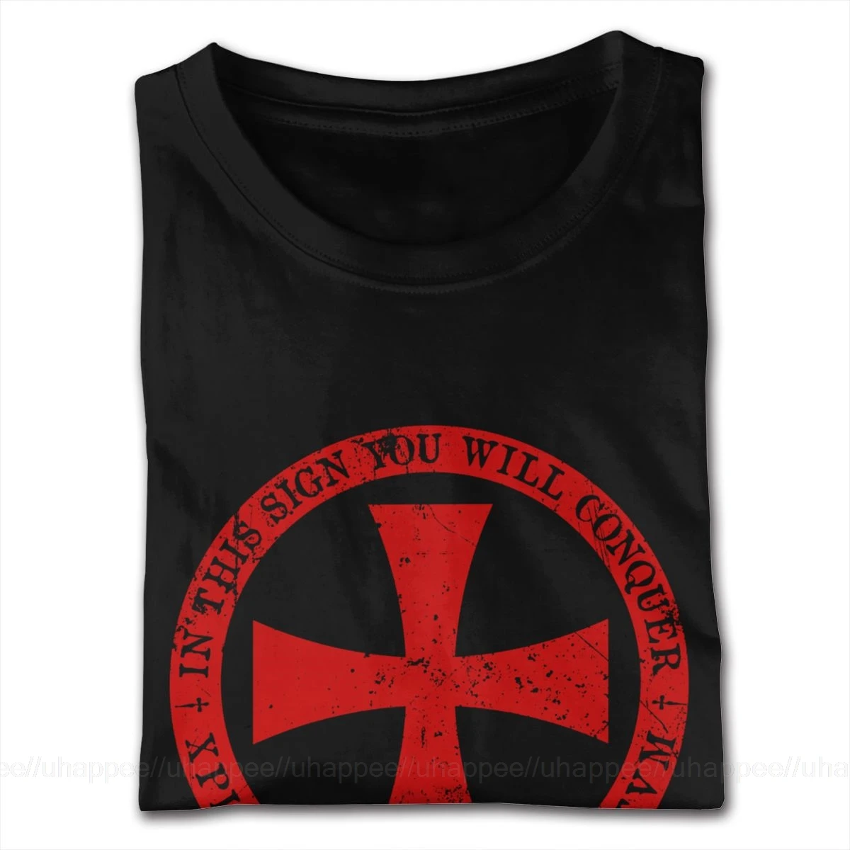 Очень большие Рыцари крест тамплиеров щит гребень тройники Рубашка Homme мода с