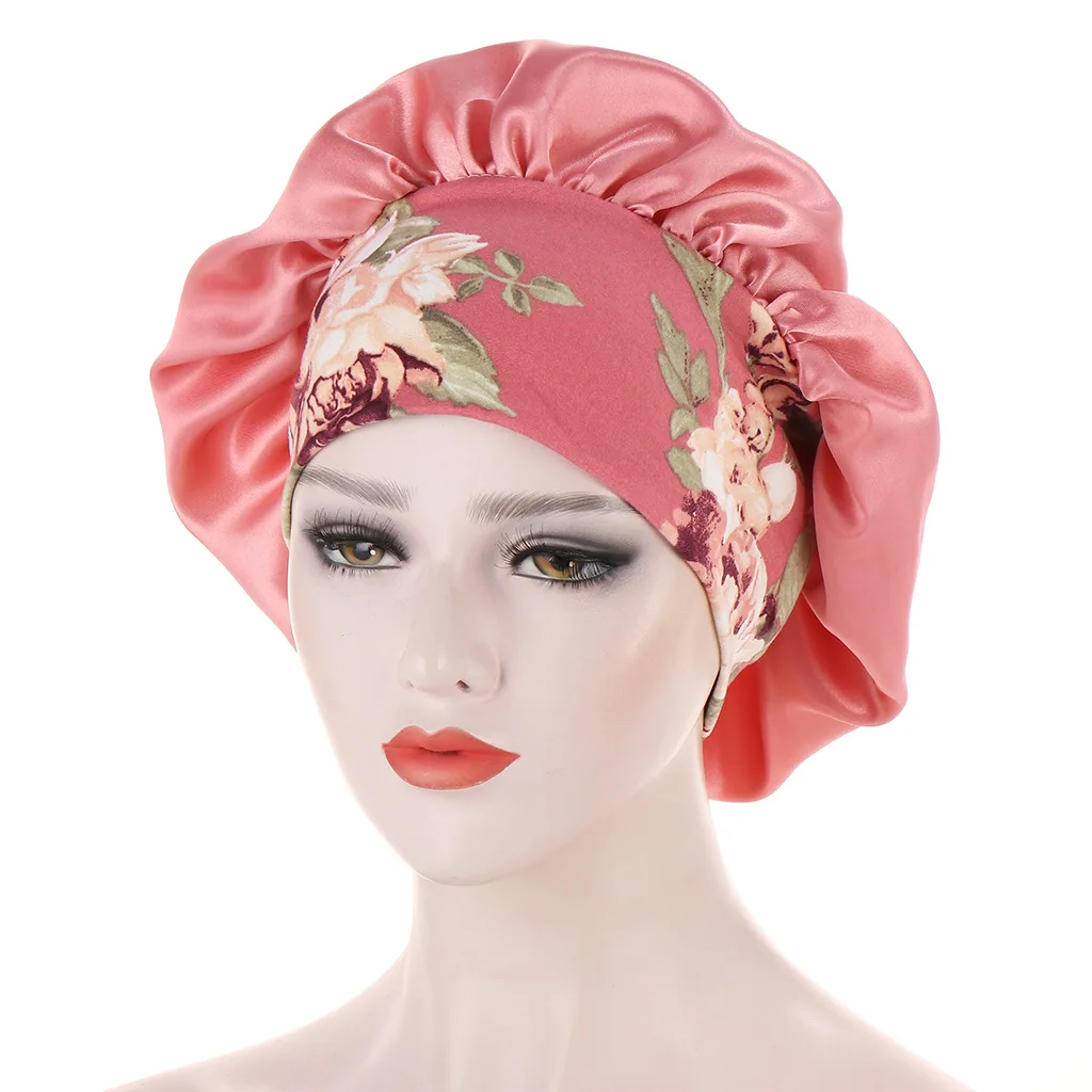 

2022 Whole Sale Bonnets Adjustable Bonnet Nightcap Designer Bonnets Durags Satin Novelty Unisex Pink Fast Free Shipping