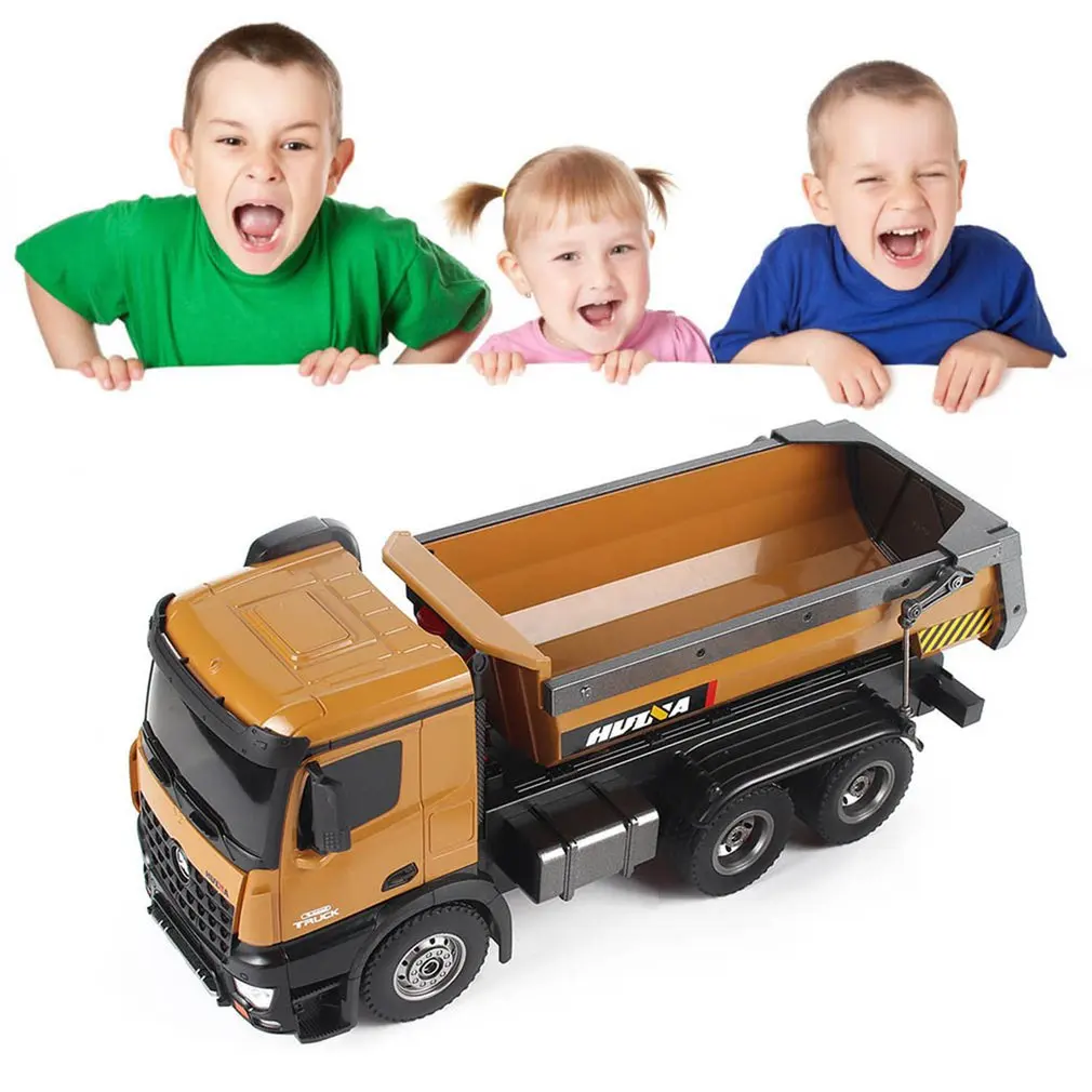 HUINA TOYS 1573 1/14 10CH сплав RC самосвал Инженерная строительная машина пульт дистанционного управления игрушка RTR RC грузовик подарок для мальчика