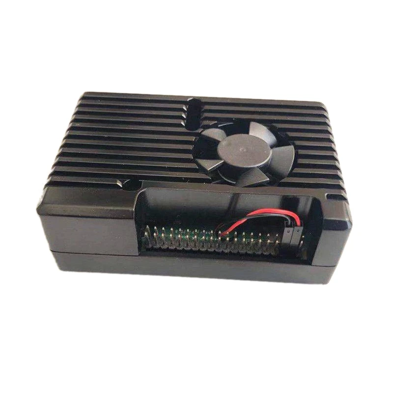 

XR-133 Pi 4 Алюминиевый чехол с двойным охлаждающим вентилятором, металлический корпус, черный корпус для RPI Raspberry Pi 4B