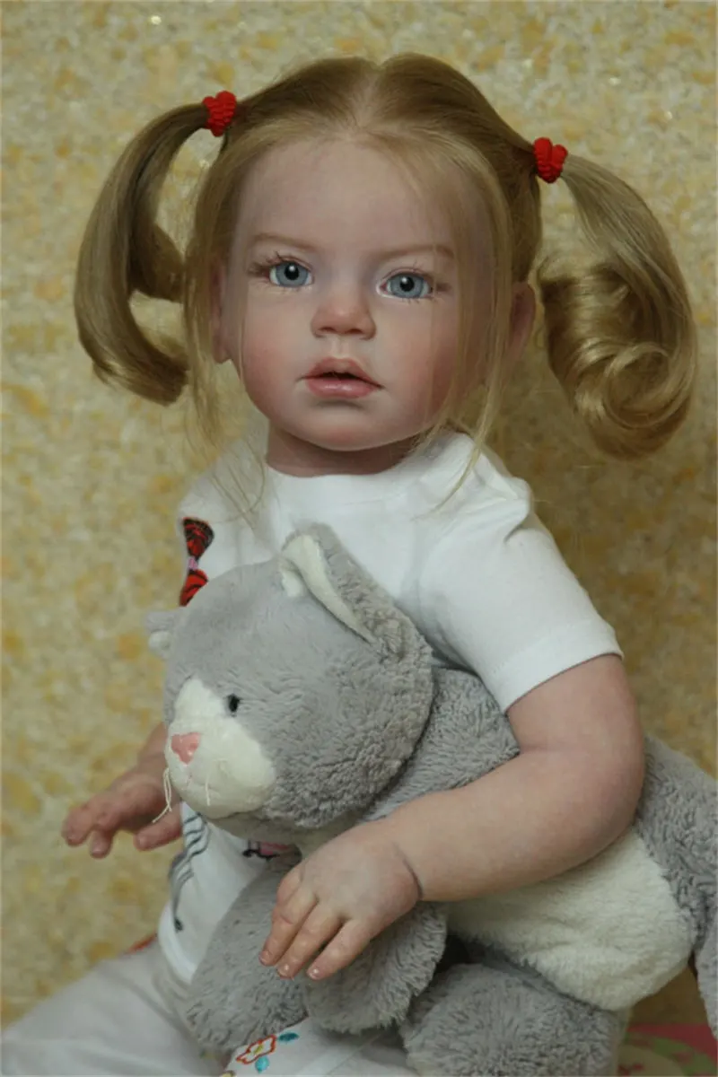 

New 25inch Open Eyes Reborn Kits Reborn ISABELLA Doll Kit Toddler Princess Girl Soft Touch Blank Doll Parts