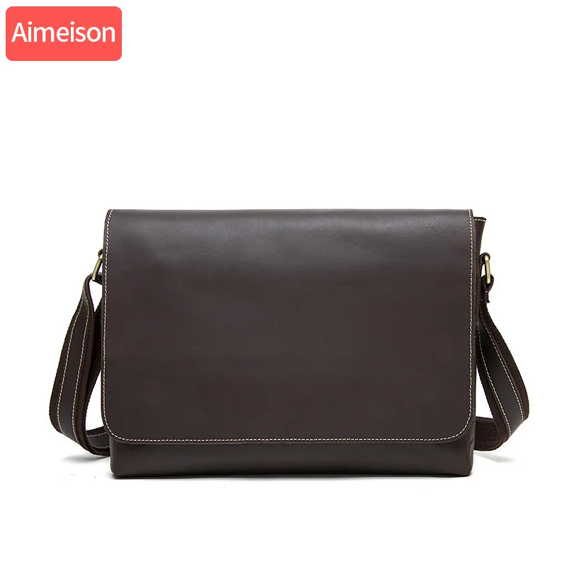 Мужская Наплечная Сумка Aimeison маленькая сумка-мессенджер из масляной кожи