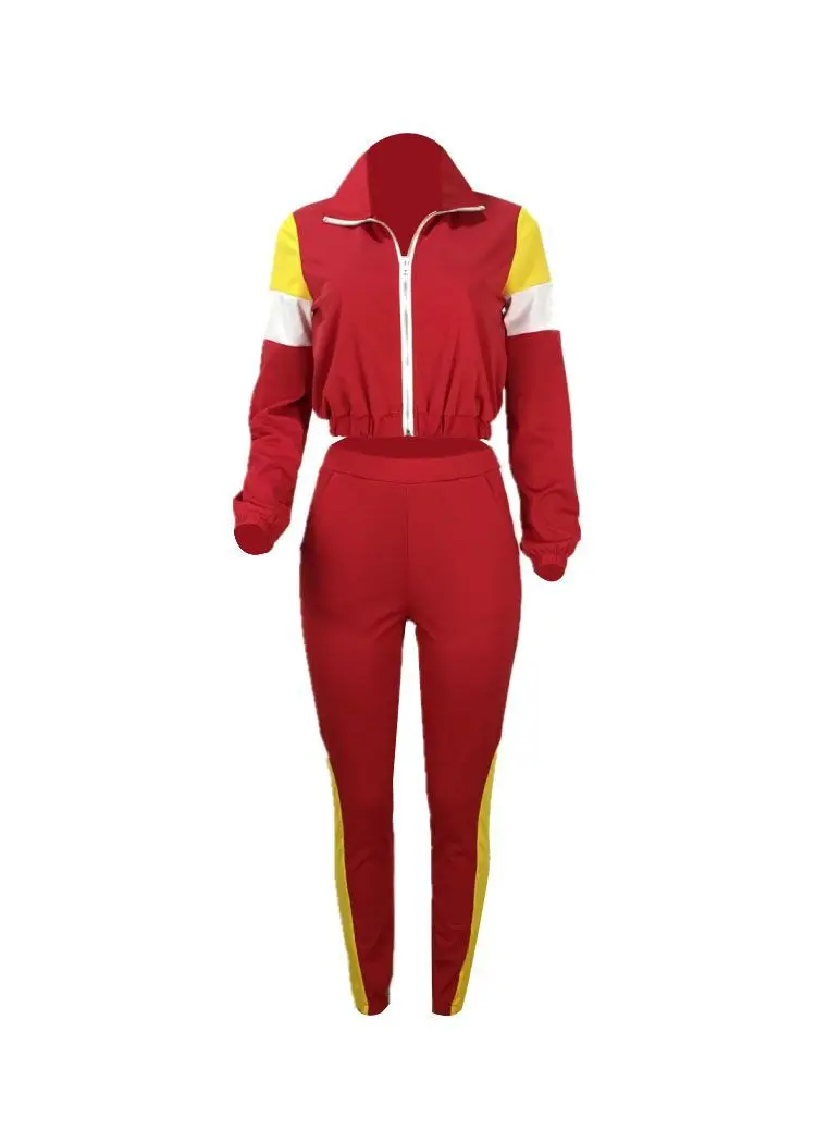 спортивный костюм женский Женский в полоску комплект из 2 предметов весенняя