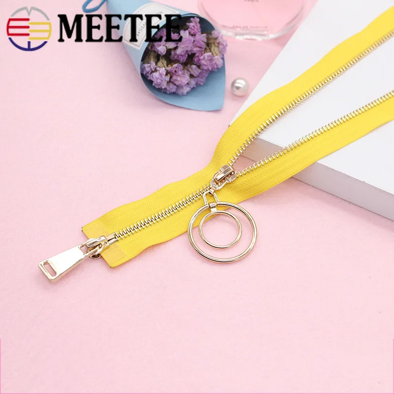 Металлическая молния Meetee 5 #70 120 см два слайдера открытые декоративные молнии для