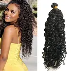 Бразильские вьющиеся I-образные накладные человеческие волосы 1 гпрядь естественного цвета I накладные ногти для салона Необработанные черные волосы