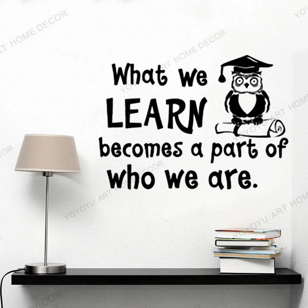 Творческие вдохновляющие цитаты для обучения настенные наклейки дизайн комнаты