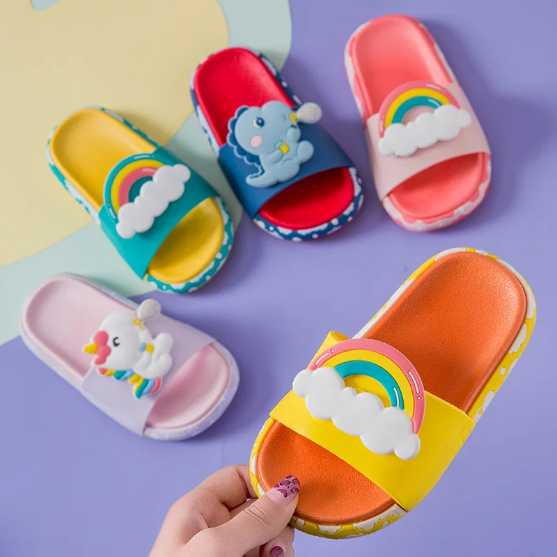 

Kids Sandals Summer Cute Cartoon Baby Slippers Boys and Girls Thick-soled Soft-soled Comfortable Fashion Children's Shoes KF27