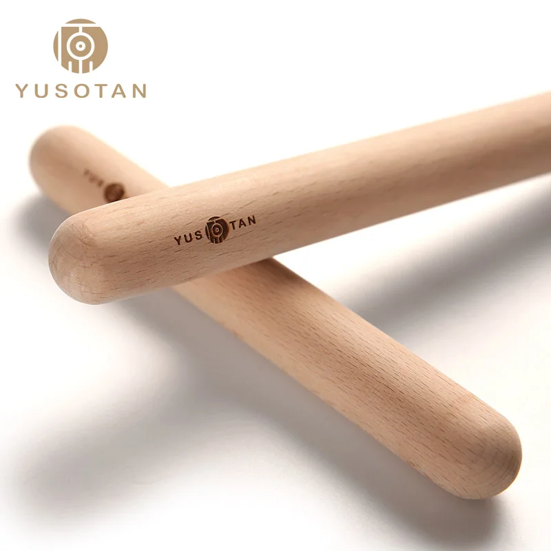 

YUSOTAN 1pc natural solid wood rolling pin smooth comfortable touch whole wood for rolling dough noodles dumpling wrapper roller