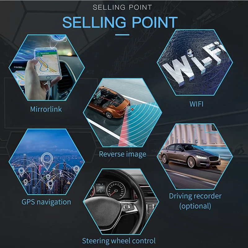 Android 8 1 WiFi GPS навигация 7 дюймов 2Din четырехъядерный автомобильный стерео MP5 плеер