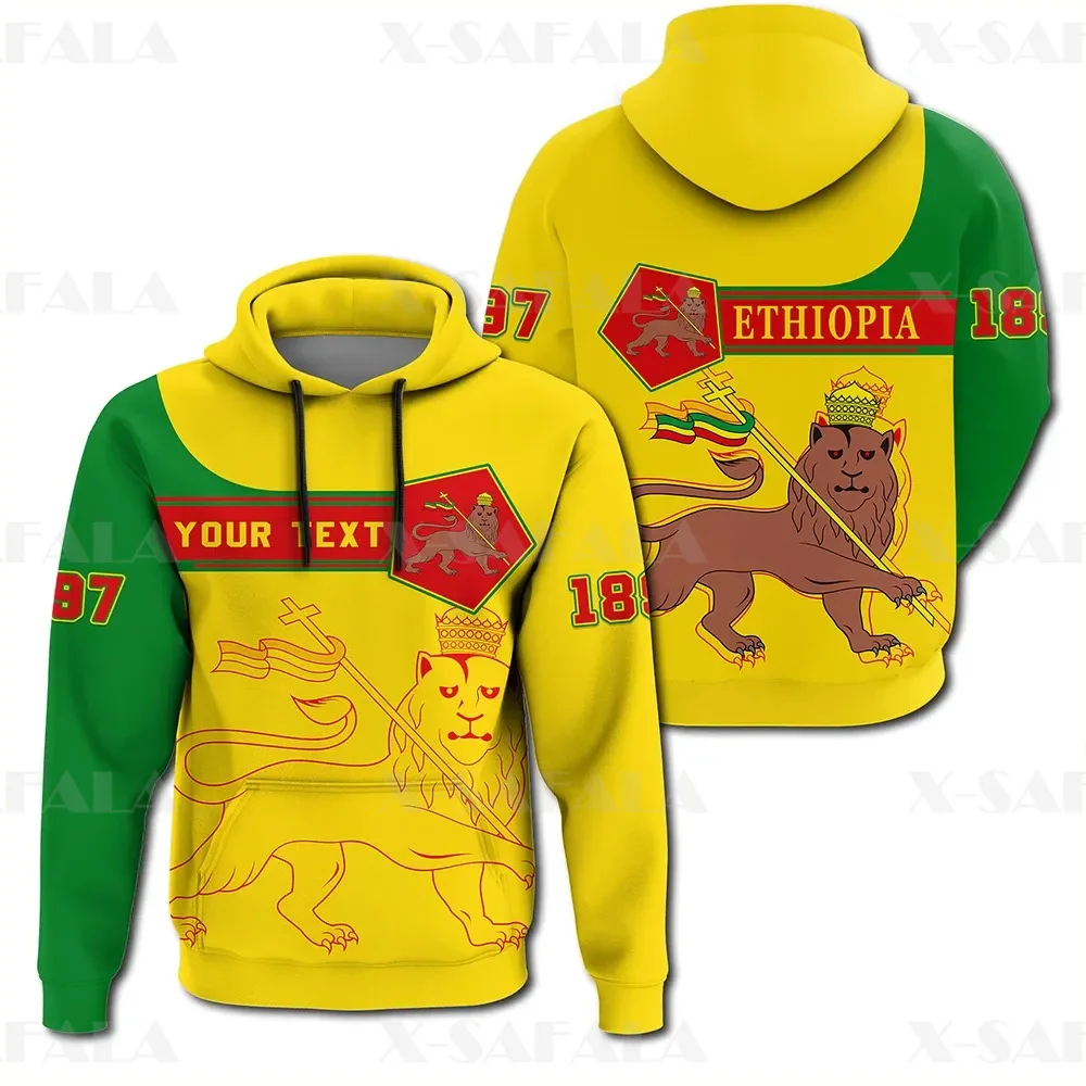 

Ethiopia County Flag Africa Tribe Lion Colorful 3D Print Hoodie Man Women Harajuku Outwear Hooded Pullover Tracksuits Casual-6