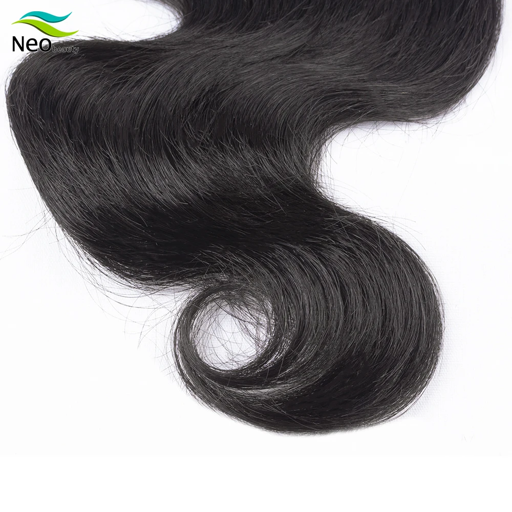 

Brazilian Hair Body Wave Bundles 4x4 Lace Human Hair Wig High Ratio Natural Black Hair Bundles for Women