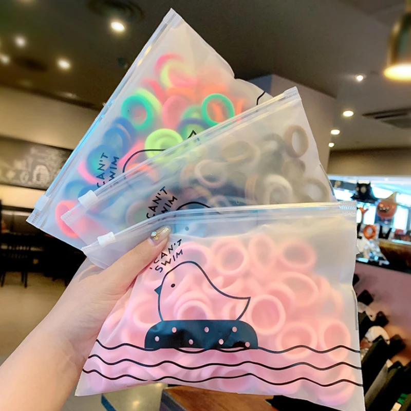 Эластичные резинки для волос девочек 50 цветов Детская резинка цветная маленькая