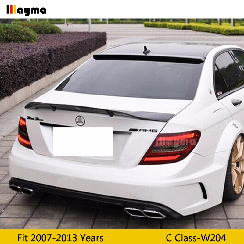 Стиль Renntech углеродное волокно задний спойлер для багажника Benz W204 C180 C200 C220 C250 4