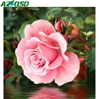 AZQSD 5D алмазная картина розовая Роза полная квадратная дрель Алмазная вышивка распродажа цветок полный набор украшение для дома подарок ручной работы