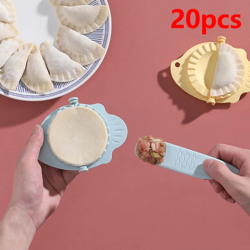 20pcs DIY Dumpling Maker Tool Chinese Food Pie Ravioli Jiaozi Pierogi Mold Pastry Baking Kitchen Creative Artifact | Дом и сад