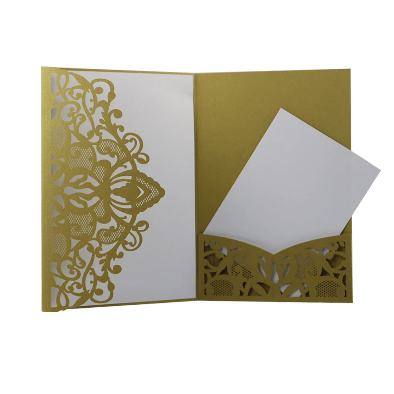 100 шт. элегантная лазерная резка свадебные приглашения открытка на день рождения