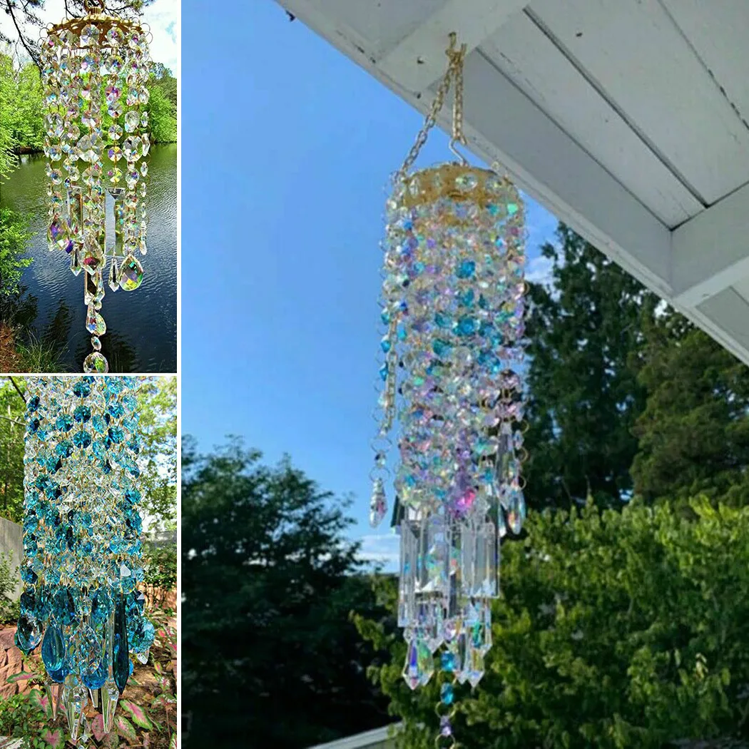 

Chandelier Wind Chimes For Home Room Decor Colorful Crystal Wind Chimes Outdoor Garden Backyard Patio Lawn Decor Gifts