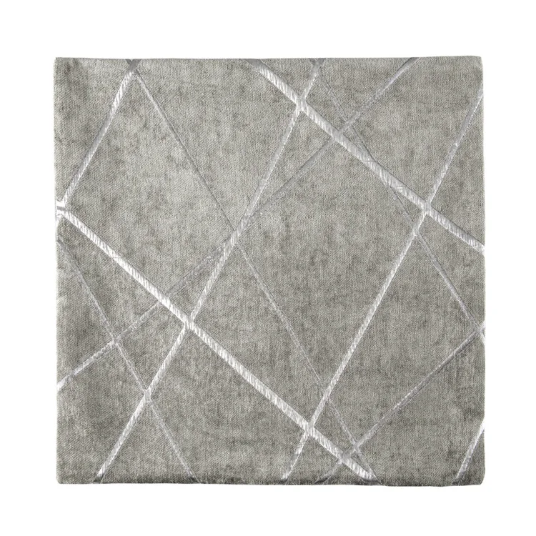 

Water Cube Chenille Silver Leather Jacquard Curtain Fabric Simple Modern Shading