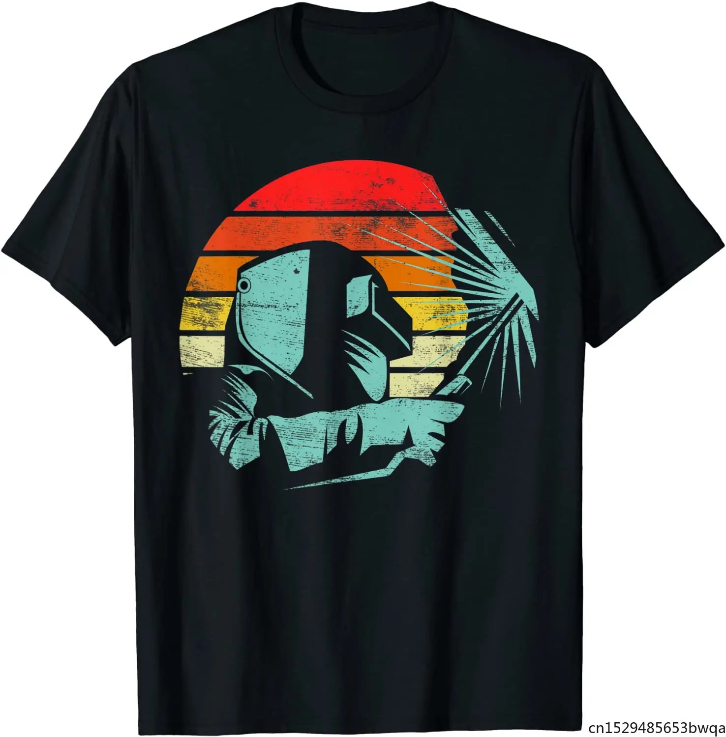 

Welder Gifts Funny Retro Vintage Welding Helmet Silhouette T-Shirt