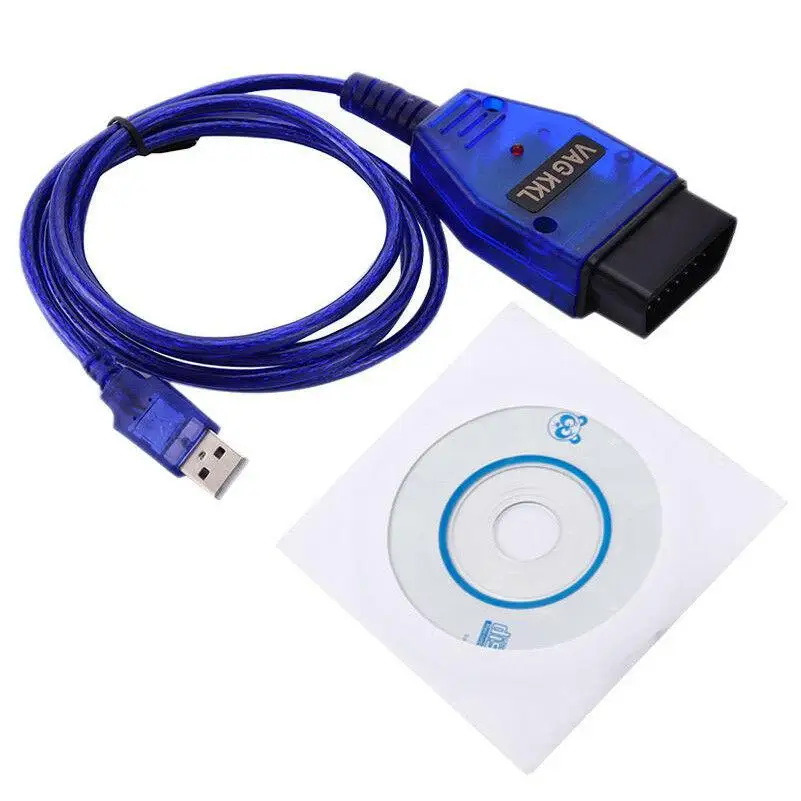 VAG-COM 409 1 Vag Com 409Com Kkl OBD2 Диагностический кабель USB интерфейс сканера для VW Audi Seat |