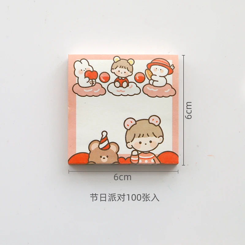 100 листов клейкая бумага для заметок с Кремовым кроликом повседневной жизни |