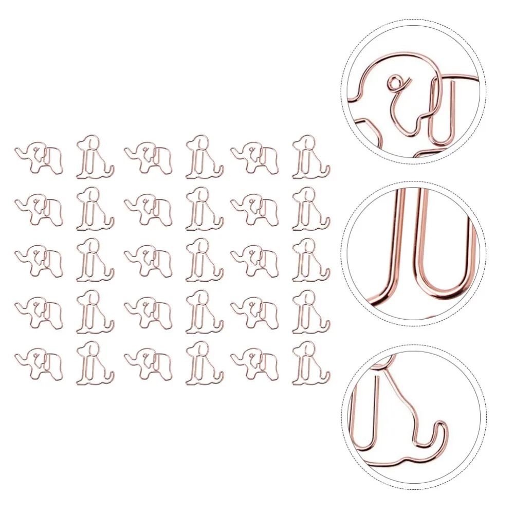 

30Pcs Lovely Animals Shaped Paperclips Creative Bookmarks Photos Clips