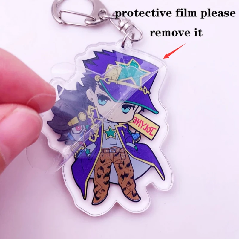 Cartoon Anime Jojos Bizarre Adventure Keychain Acrylic Key Ring Kujo Jotaro Kira Yoshikage Caesar Collection Gift Chains | Украшения и