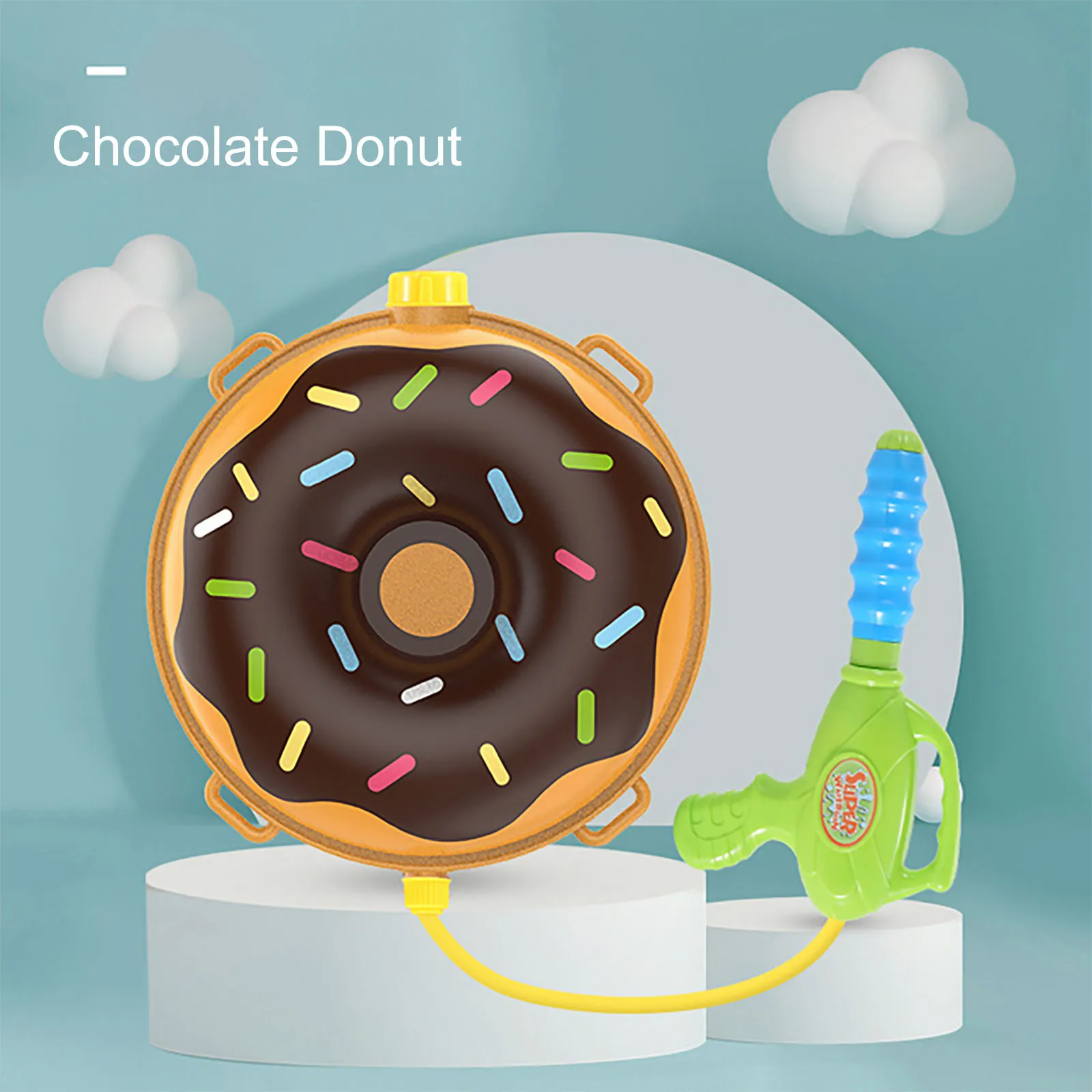 Пончики водяной пистолет рюкзак Водяные Пистолеты опрыскиватель для детей