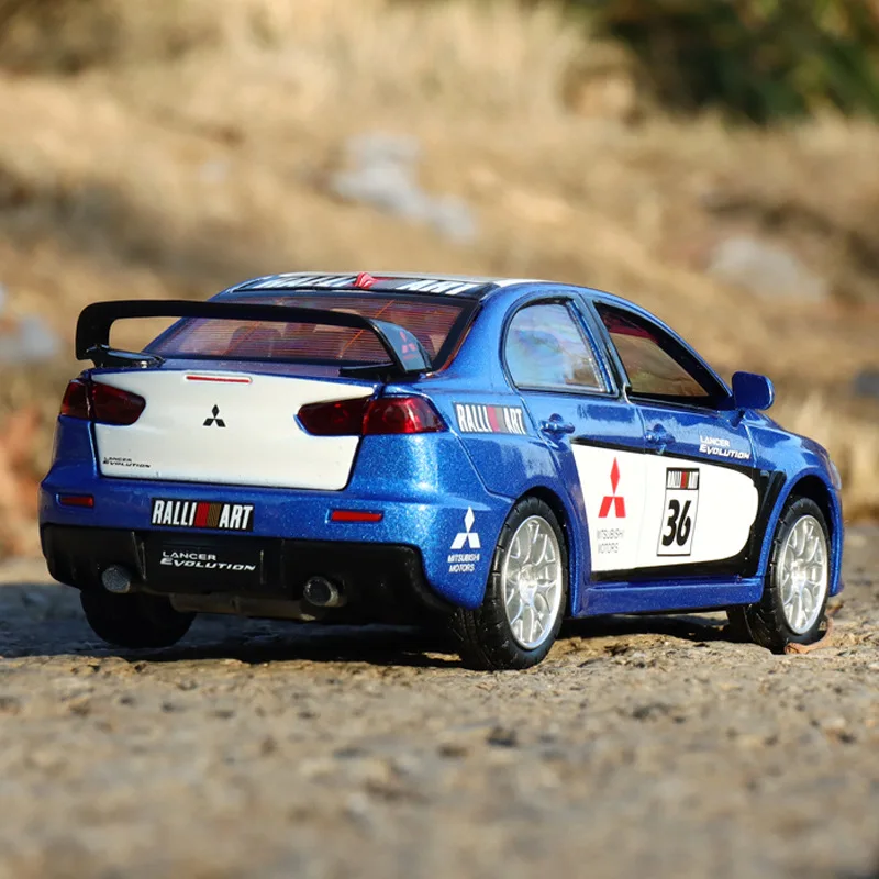 

1/32 LANCER EVO LUTIDN Sports Car Simulation Toy vehicles Model Alloy Pull Back Children Toys Genuine License Collection Gift