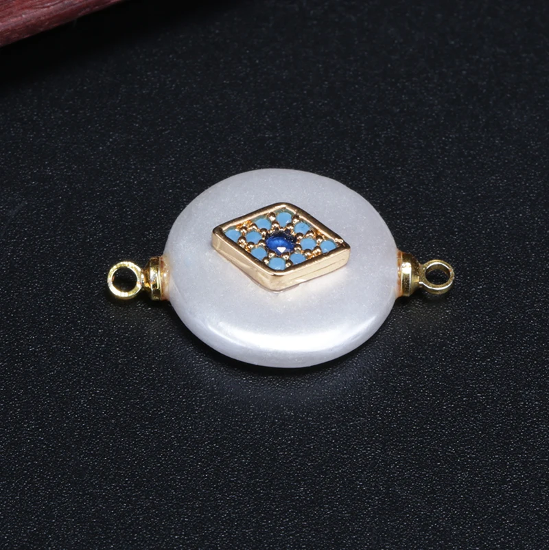 Cz кристалл микро вымощенное золото защита от сглаза шарм из белого