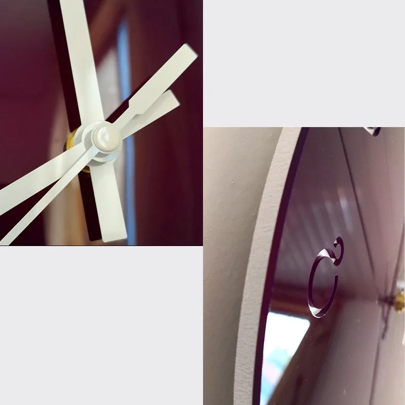 Wall Clock Modern Kitchen Clocks Watch Home Living Room Decorative Hanging Quartz Bedroom Minimalist Purple Round Slient Art | Дом и сад