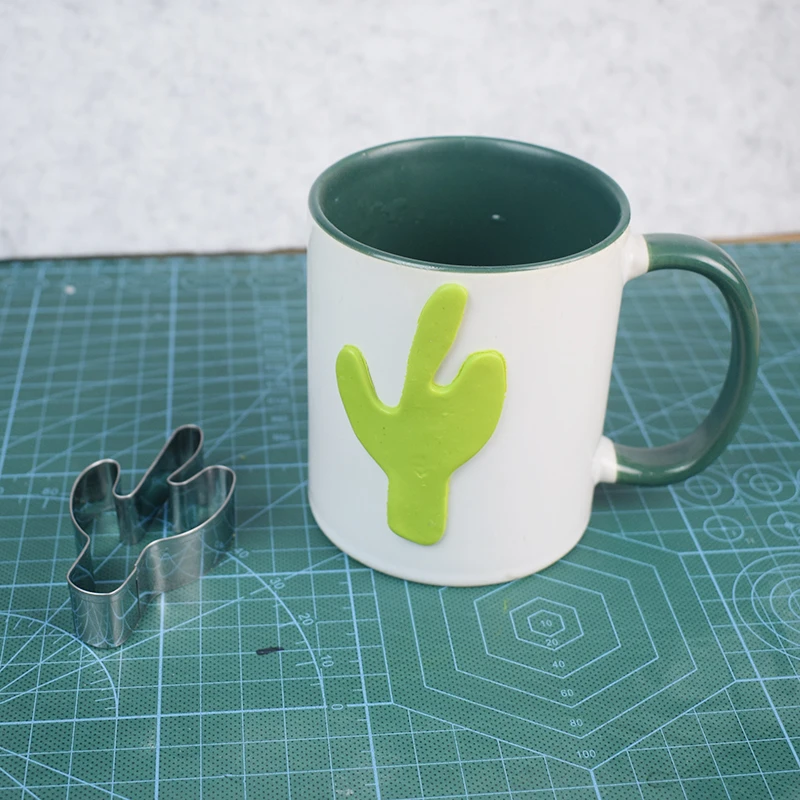 Нержавеющая сталь кактус резак для глины Дизайнер DIY серьги кулон полимерные