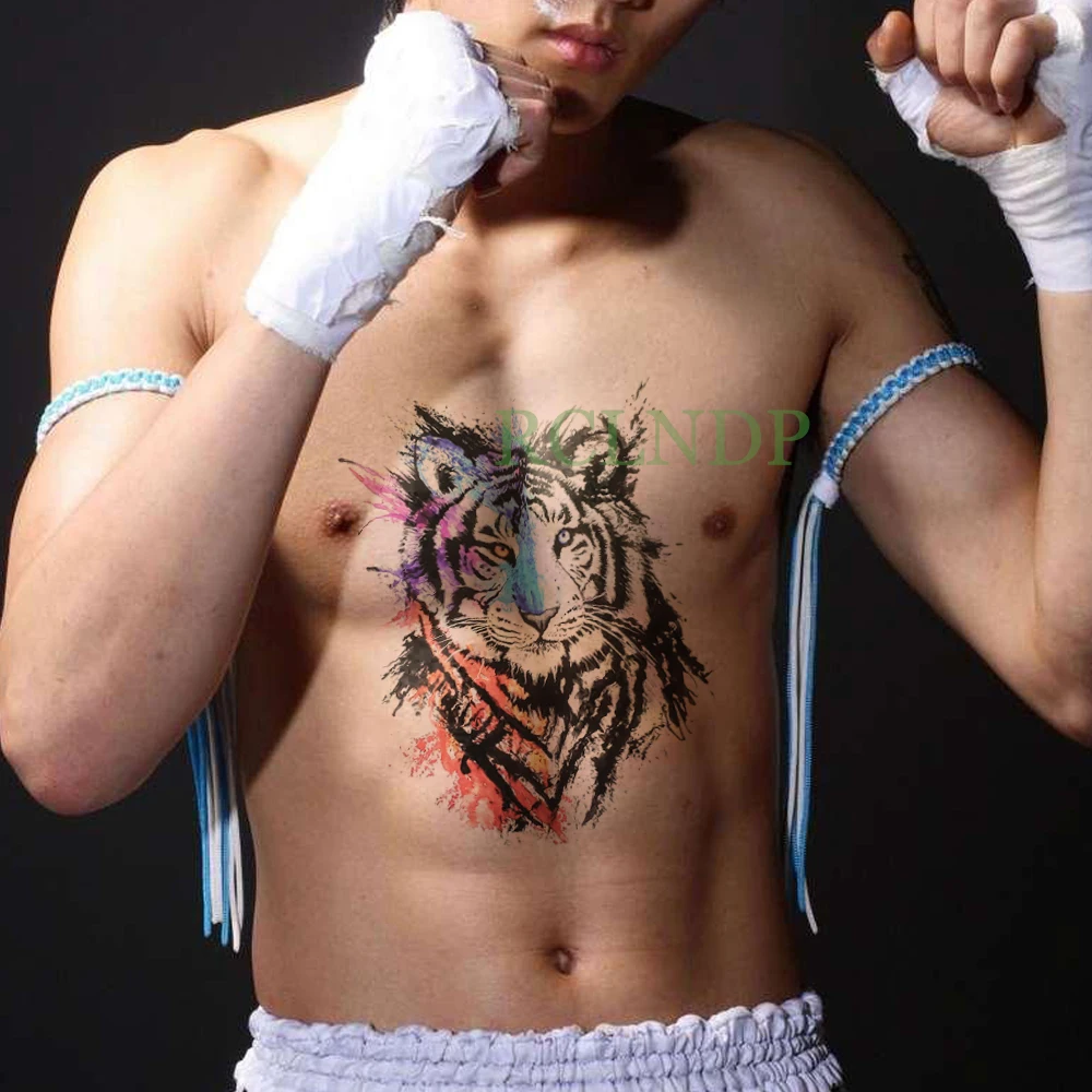 Водостойкая Временная тату наклейка змея геометрическое животное поддельные