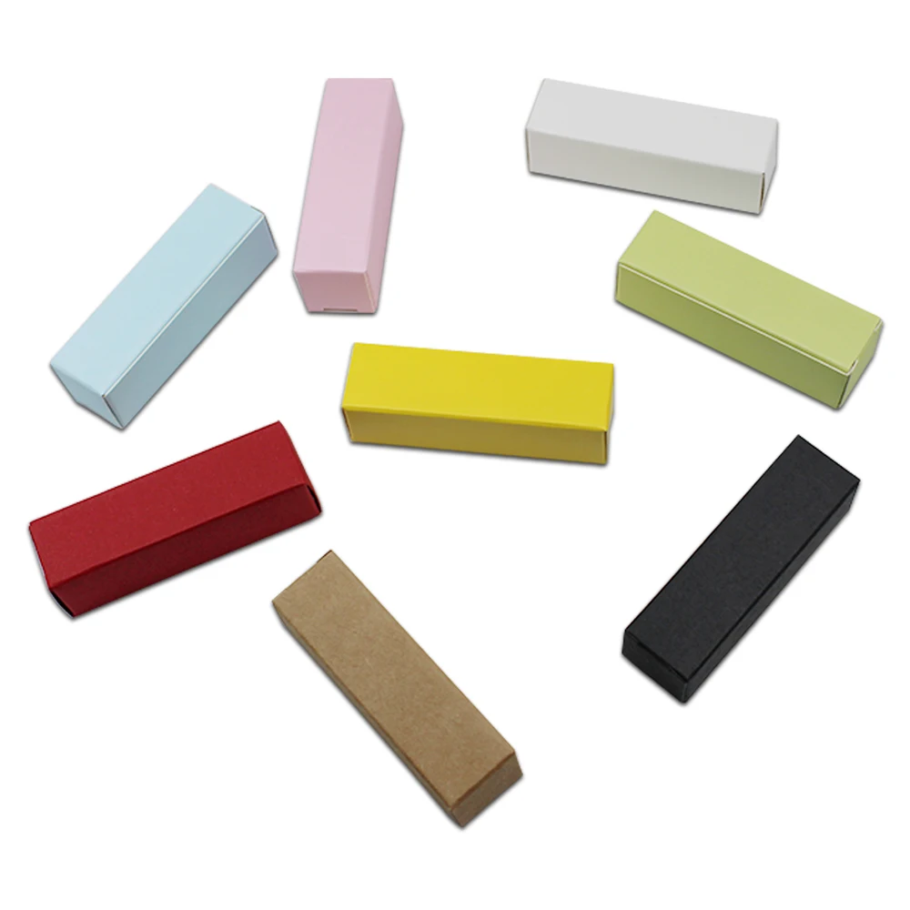 

Colorful Kraft Paper DIY Lipstick Perfume Bottle Packaging Box 100 Pcs/Lot Wedding Birthday Party Gift Packing Cardboard Boxes