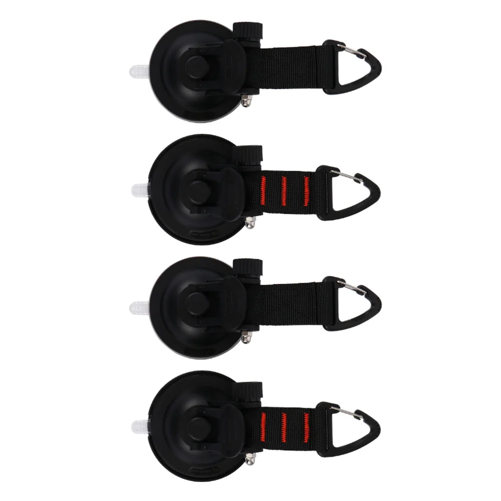 

4pcs Professional Outdoor Suction Cup Anchor Securing Hook Climbing Carabiner