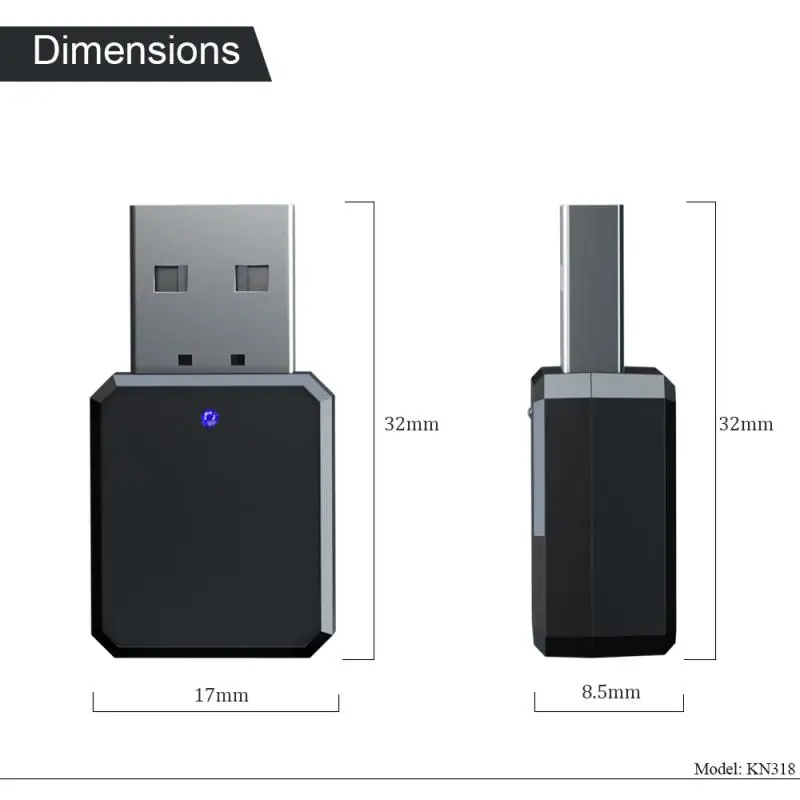 

USB Wireless Bluetooth 5.1 Audio Receiver Adapter Music Speakers Hands-free Calling 3.5mm AUX Car Stereo Bluetooth 5.0 Adapter