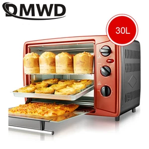 dmwd 30l electric bakery oven multifunction pizza doughnut cake biscuits baking machine bbq grill heater timer bread toaster eu free global shipping